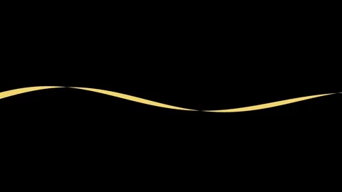 Abstract Golden Light Wave Motion on Black Background. Stock Footage 342251488