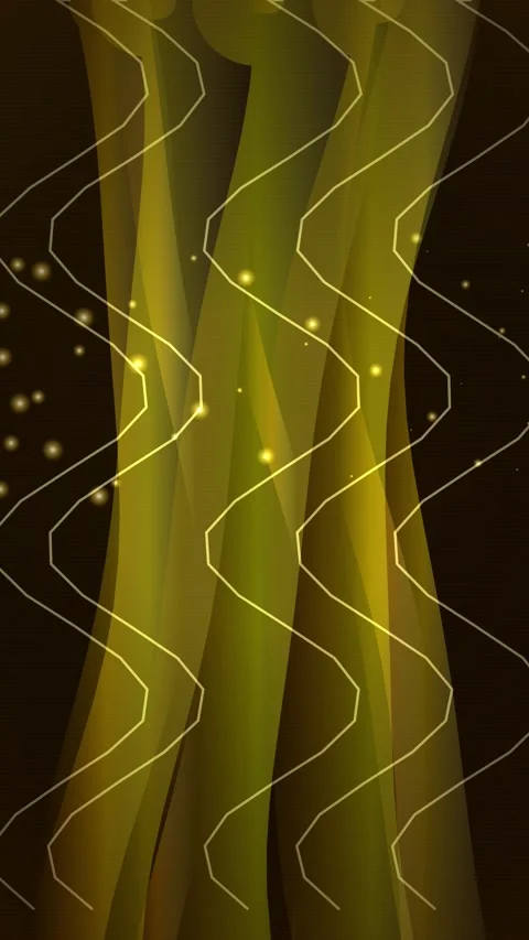 Abstract Golden Light Waves and Geometric Lines Motion Background Stock Footage 346205551