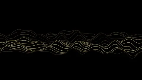 Abstract Golden Light Waves Flowing Motion Background. Stock Footage 342250070