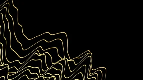 Abstract Golden Light Waves Flowing Dynamic Digital Background. Stock Footage 342251737