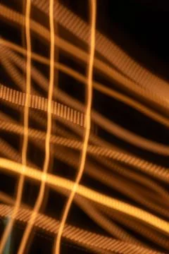 Abstract golden line pattern. Light motion effect. Foto stock