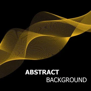 Abstract golden line wave background Stock Illustration