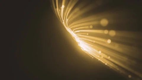 Abstract Golden Lines And Particles Background Video stock 341338194