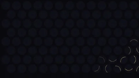 Abstract golden lines animating on a dark technological grid Stock Footage 335939343