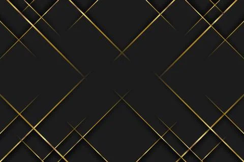Abstract golden lines on black background stock illustration Stock Illustration