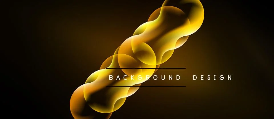 Abstract golden lines form dynamic shape against dark background. Elegant d.. Stock Illustration