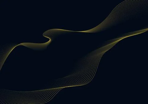 Abstract golden lines pattern decorative on blue background. Stock Illustration