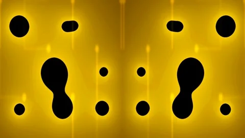 Abstract golden liquid blob shapes animation loop seamless background video Stock Footage 337573157