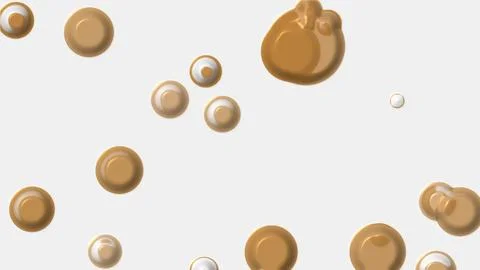 Abstract golden liquid drops falling background Stock Illustration