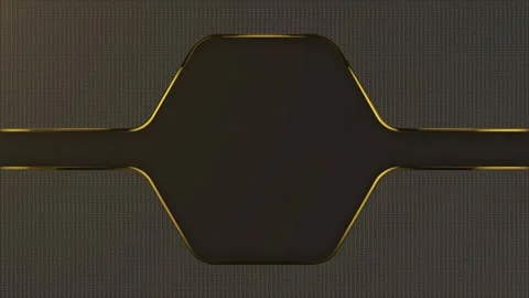 Abstract golden luxury background with lines and objects on a black background. Video stock 256424399