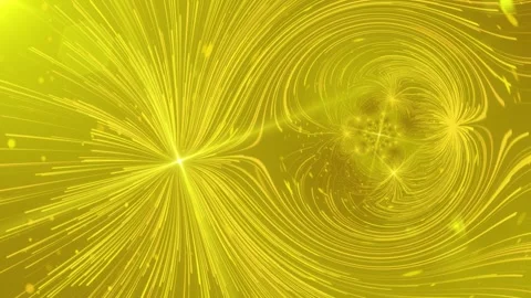 Abstract Golden Magic Portals Background. Golden Lines and Shimmering Stars. 4K Stock Footage 280067559