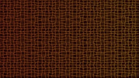Abstract golden mesh pattern shifts across dark background in organic motio.. Video stock 341907887
