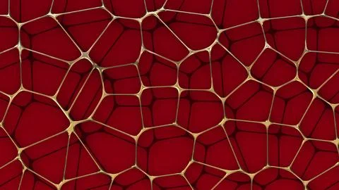 Abstract golden mesh on a red background. Luxury decorative background. Stock Illustration