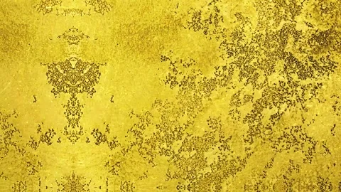 Abstract Golden Metallic Texture with Dark Grunge Details Rough Gold Surface Stock Footage 332667958