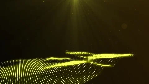Abstract Golden Particle Background with Light Effects Stock Footage 306113822