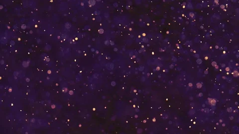 Abstract golden particles with blurred defocused bokeh moves chaos, snow flakes Stock Footage 124367791