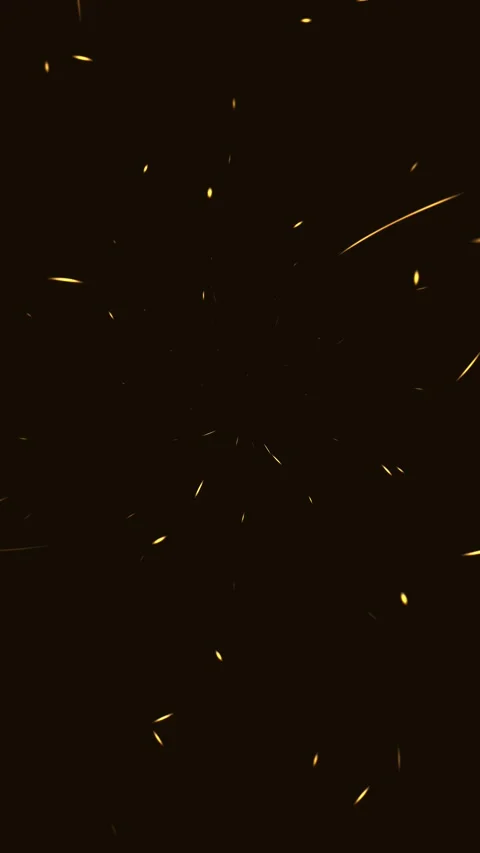 Abstract Golden Particles Floating on Dark Background Dynamic Motion of Ligh 库存影片 339219726