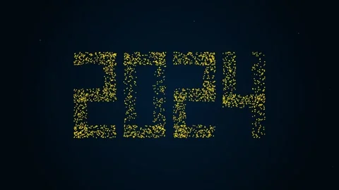 Abstract Golden Particles Flowing on Dark Blue Background - Motion Graphics Stock Footage 346660566