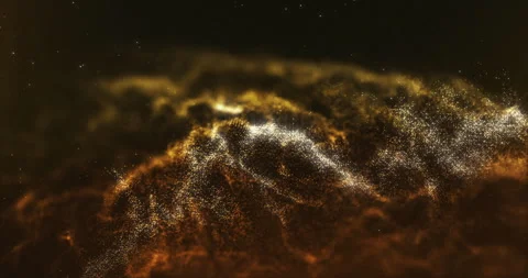 Abstract Golden Particles 库存影片 247847433