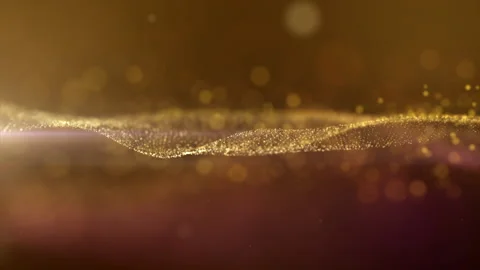 Abstract Golden Particles Glittering Background Stock-Footage 170677564