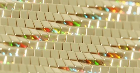 Abstract Golden Pattern with Colorful Light Reflections Stock Illustration