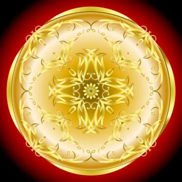 Abstract golden pattern Illustrazione stock