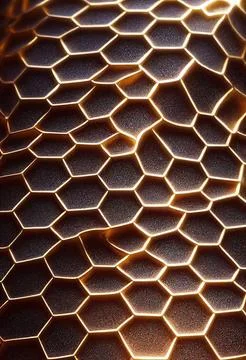 Abstract golden pentagon pattern Stock Illustration