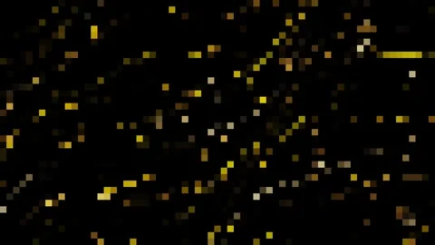 Abstract Golden Pixel Background - Retro Digital Mosaic Animation 스톡 동영상 344279856