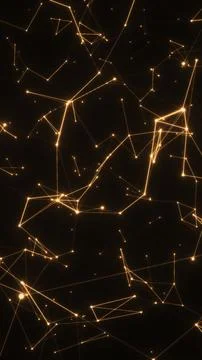 Abstract Golden Plexus 스톡 일러스트