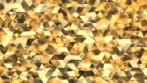 Abstract golden polygonal background elegant shimmering luxury Vidéo 347164841