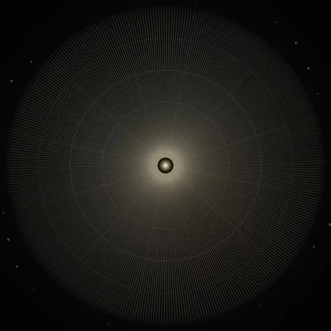 Abstract Golden Radial Pattern with Light Rays and Geometric Starburst Stock Footage 347266421