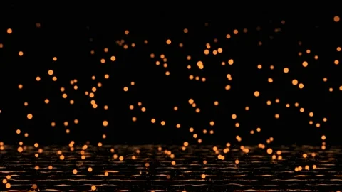 Abstract golden rain background with shining bokeh sparkling particles, Stock Footage 130498699