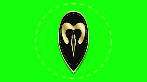 Abstract Golden Ram Modern Motion Loop Stock Footage 334593974