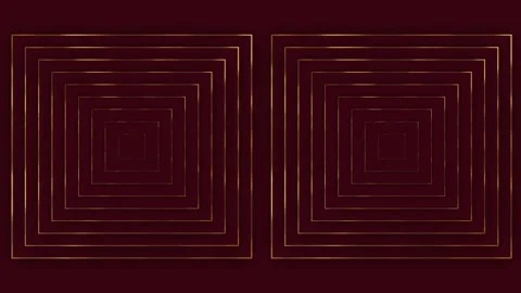 Abstract Golden red square lines luxe geometry background 4K video Stock Footage 248218577