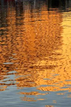 Abstract Golden Reflections Foto stock