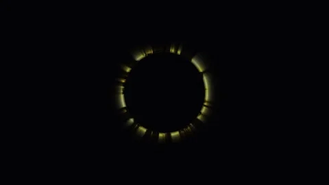 Abstract golden rings animating in darkness with subtle particle effects fo.. 스톡 동영상 342514632