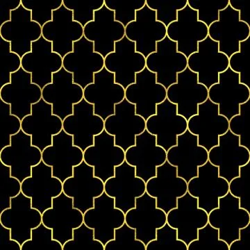 Abstract golden scaled seamless vector pattern Stock Illustration
