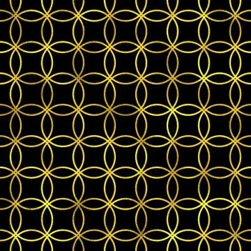 Abstract golden scaled seamless vector pattern Stock Illustration