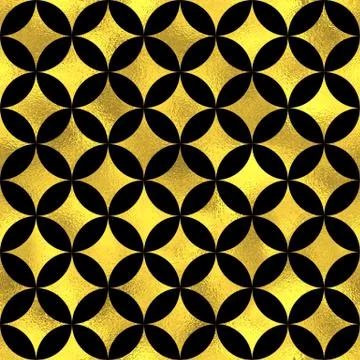 Abstract golden scaled seamless vector pattern Stock Illustration