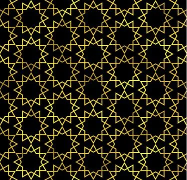 Abstract golden scaled seamless vector pattern Stock Illustration