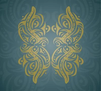 Abstract golden shape. Stock Illustration