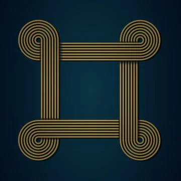 Abstract golden shape. Stock Illustration