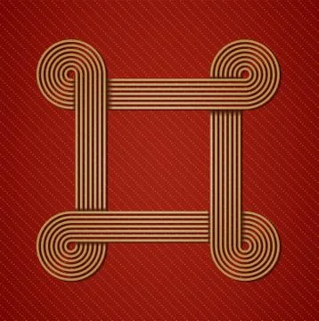 Abstract golden shape. Stock Illustration