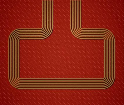 Abstract golden shape. Stock Illustration