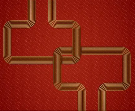 Abstract golden shape. Stock Illustration