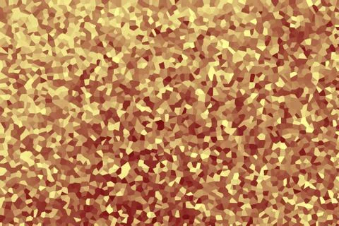 Abstract golden shiny background consisting of small polygons of different sh Stock Illustration