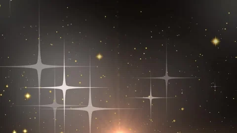 Abstract golden sparkle background featuring glowing light particles floating Stock Footage 345332483