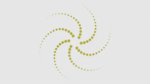Abstract golden spiral on transparent background. 4K footage Stock Footage 337258573