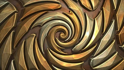 Abstract Golden Spiral Vortex Background Loop Stock Footage 331999110