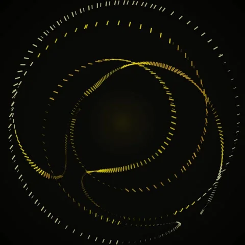 Abstract golden spiral vortex background animation for motion graphics Stock Footage 345691219